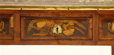 Lot 769 - A Dutch marquetry writing table