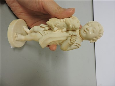 Lot 349 - A Japanese Tokyo School ivory carving