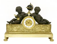 Lot 612 - A Continental mantel clock