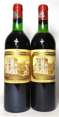 Lot 259 - Assorted Château Ducru-Beaucaillou, Saint-Julien, 2nd growth: 1971 and 1979, one bottle each