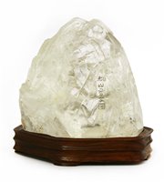 Lot 397 - A Chinese rock crystal carving