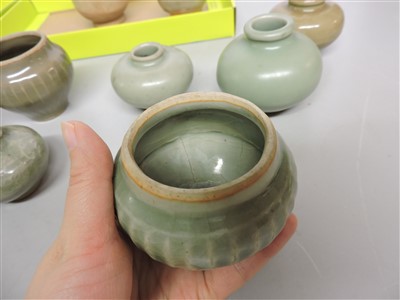 Lot 21 - A collection of Chinese Longquan celadon jarlets