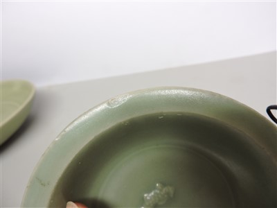 Lot 23 - A Chinese Longquan celadon plate