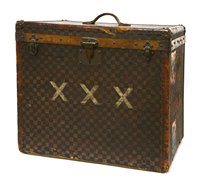 Lot 767 - An early 20th century French leather-bound trunk possibly by Goyard