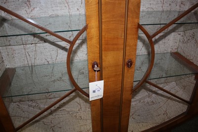 Lot 73 - An Art Deco walnut display cabinet