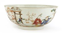 Lot 444 - A Chinese famille rose punch bowl
