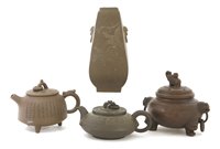 Lot 491 - A collection of Yixing Zisha ware
