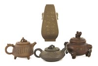 Lot 491 - A collection of Yixing Zisha ware
