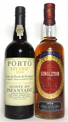 Lot 213 - Assorted Whisky and Port: The Singleton of Auchroisk, 1976 and Quinta do Infantado, 1989