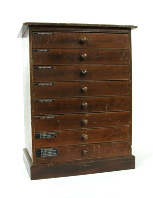 Lot 223 - An early 20th Century entomology stained pine chest