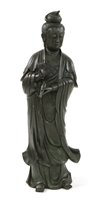 Lot 408 - A large Chinese bronze figure
