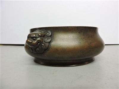 Lot 182 - A Chinese bronze censer