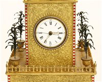 Lot 337 - A Chinese gilt bronze musical table clock