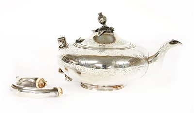 Lot 128 - An early Victorian silver teapot