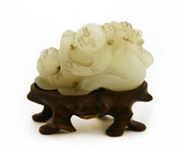 Lot 160 - A Chinese jade carving