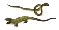 Lot 311A - A Bergmann cold painted bronze figureof a lizard