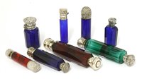 Lot 727 - Eight assorted Victorian coloured glass scent bottles