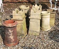 Lot 1080 - A pair of terracotta chimney pots