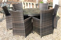 Lot 1095 - A faux rattan garden suite