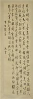 Lot 525A - A collection of five Chinese calligraphy hanging scrolls