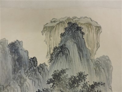 Lot 428 - A collection of five Chinese hanging scrolls