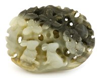 Lot 420 - A Chinese jade carving