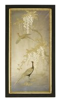 Lot 363 - A pair of Japanese embroidery panels