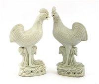 Lot 102 - A pair of Chinese blanc de Chine figures