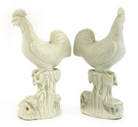 Lot 102 - A pair of Chinese blanc de Chine figures