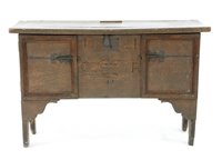 Lot 550 - An 18th Century and later oak coffer