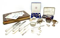 Lot 106A - A collection of silver items