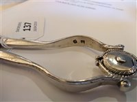 Lot 137 - A pair of 18th century silver chop tongs