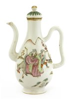 Lot 122 - A Chinese famille rose ewer and cover