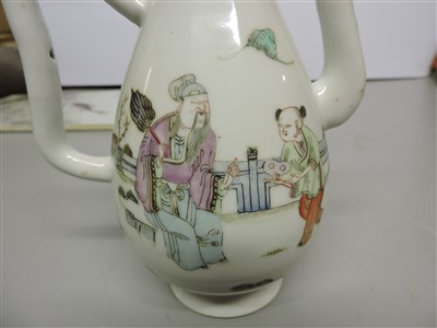 Lot 122 - A Chinese famille rose ewer and cover