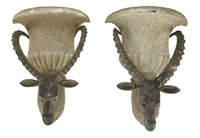 Lot 311 - A pair of wall mounted jardinières by Anthony Redmile
