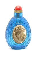 Lot 399 - A Chinese Peking glass snuff bottle