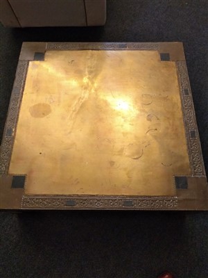 Lot 297 - A brass coffee table