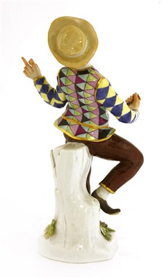 Lot 246 - A Meissen figure of an harlequin