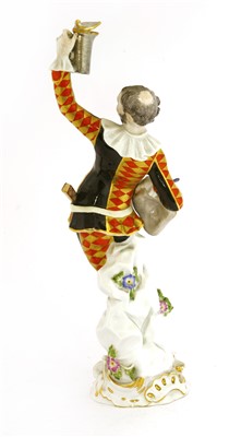 Lot 243 - A Meissen figure of an harlequin