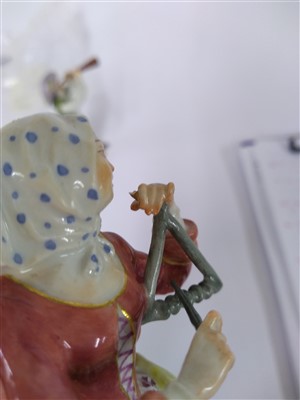 Lot 266 - A collection of three Meissen porcelain figures