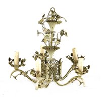 Lot 326 - A Bagues painted hanging light