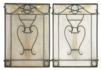 Lot 76 - A pair of wrought iron panels