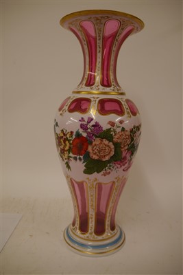 Lot 145 - A large Bohemian glass vase