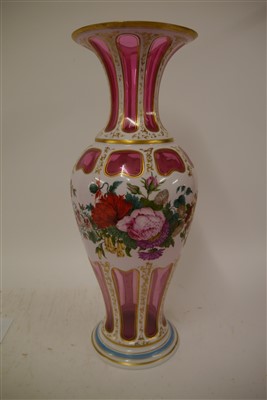 Lot 145 - A large Bohemian glass vase