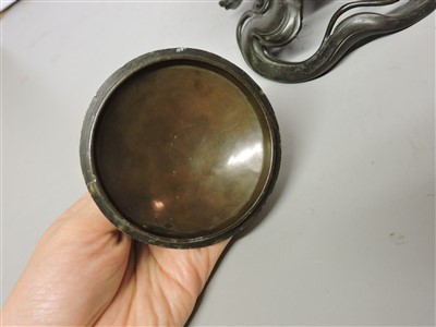 Lot 336 - A Japanese bronze bowl and cover