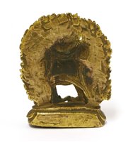 Lot 190 - A Tibetan gilt bronze Kalacakra statue