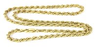 Lot 159 - A 9ct gold rope chain necklace