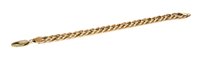 Lot 171 - A gold two row curb link bracelet