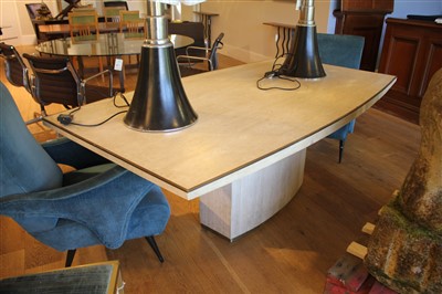 Lot 336 - A modern travertine marble table
