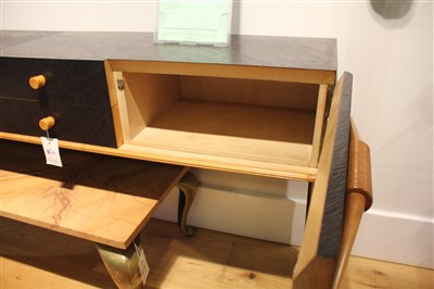 Lot 337 - An Italian palmwood and acer console table
